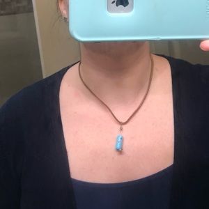 Leather & Pottery Necklace